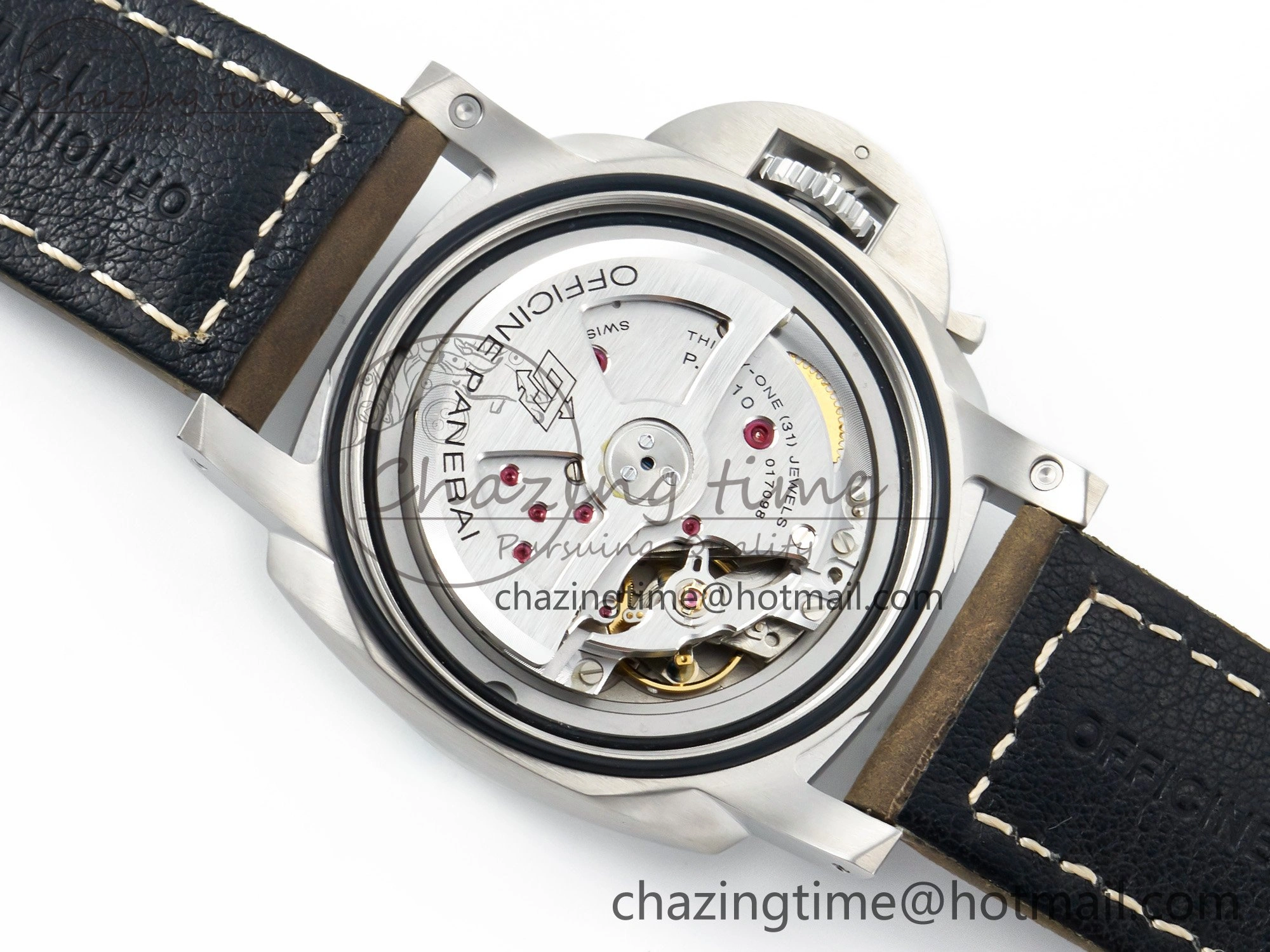 PAM 1314 TTF 1:1 Best Edition White Dial on Gray Asso Strap P.9010