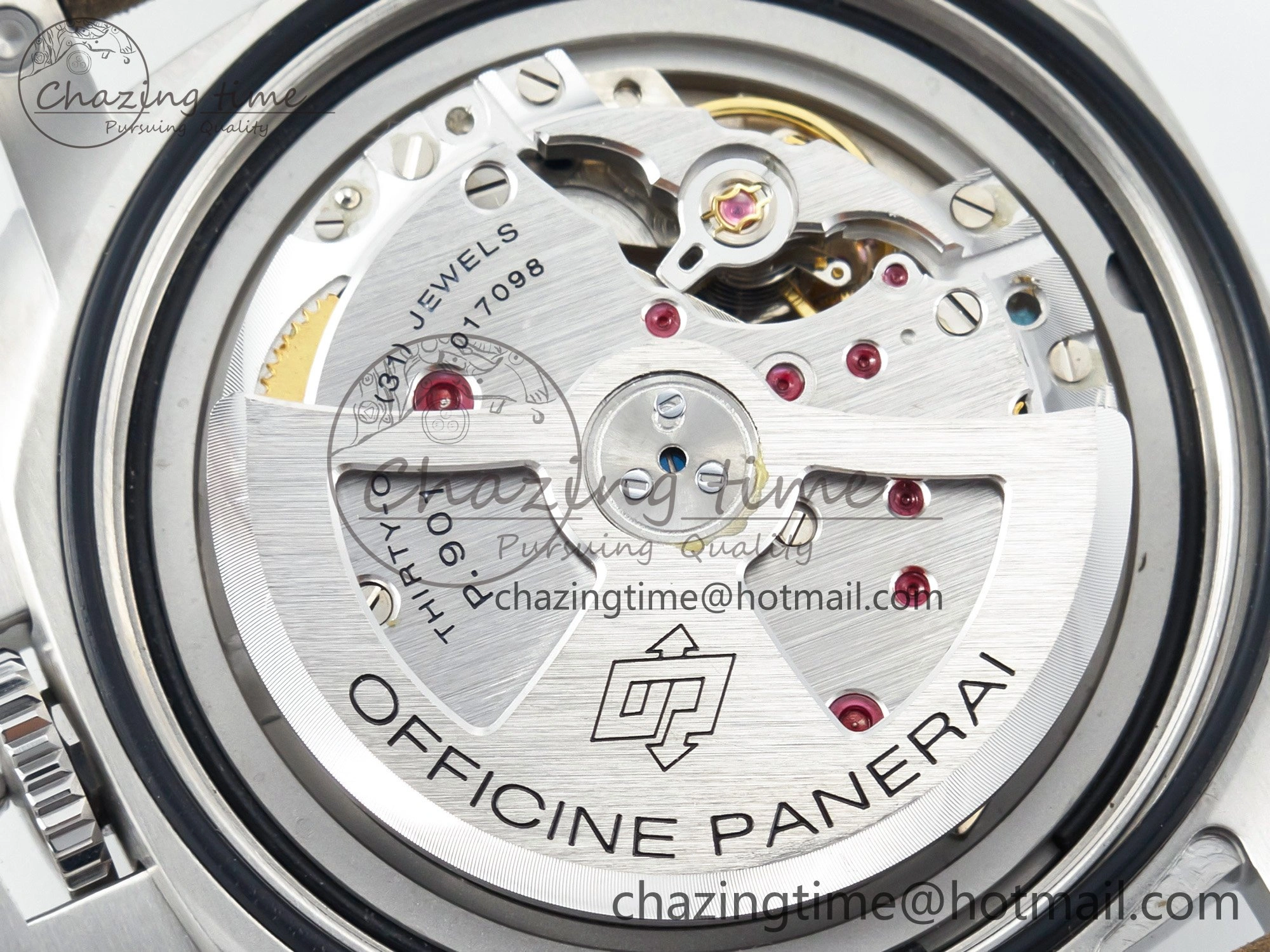 PAM 1314 TTF 1:1 Best Edition White Dial on Gray Asso Strap P.9010