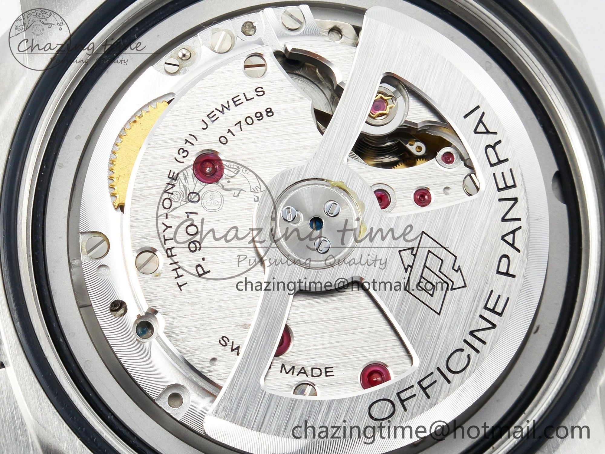 PAM 1314 TTF 1:1 Best Edition White Dial on Gray Asso Strap P.9010