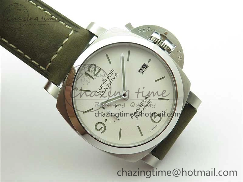 PAM 1314 VSF 1:1 Best Edition White Dial on Gray Asso Strap P.9010 Clone