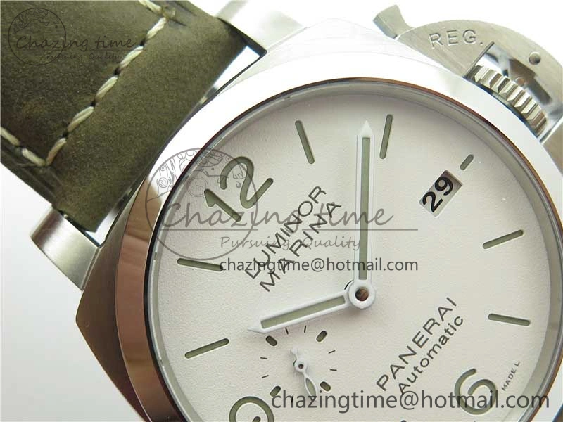 PAM 1314 VSF 1:1 Best Edition White Dial on Gray Asso Strap P.9010 Clone