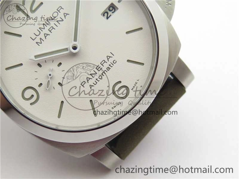 PAM 1314 VSF 1:1 Best Edition White Dial on Gray Asso Strap P.9010 Clone