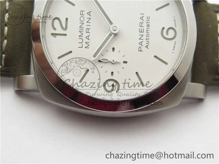 PAM 1314 VSF 1:1 Best Edition White Dial on Gray Asso Strap P.9010 Clone