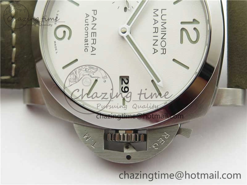 PAM 1314 VSF 1:1 Best Edition White Dial on Gray Asso Strap P.9010 Clone