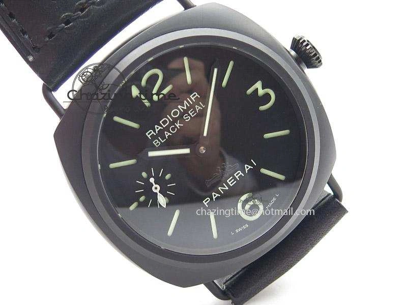 PAM 292J 1:1 H Maker Latest Version on Black Leather Strap