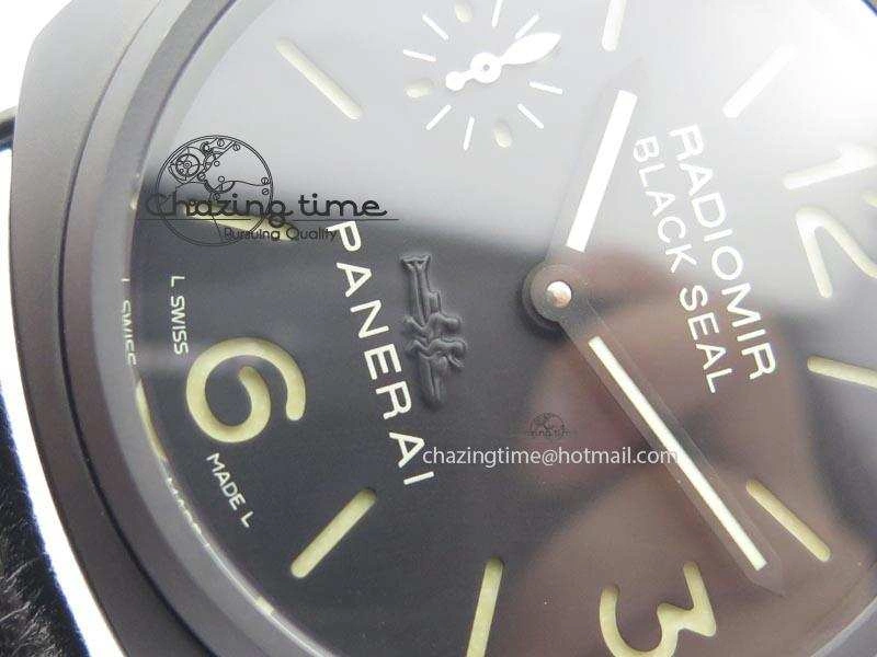 PAM 292J Real Ceramic ZF 1:1 Best Edition On Black Leather Strap A6497