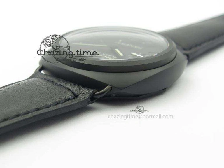 PAM 292J Real Ceramic ZF 1:1 Best Edition On Black Leather Strap A6497
