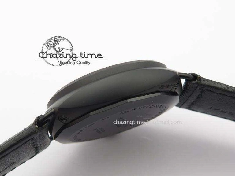 PAM 292J Real Ceramic ZF 1:1 Best Edition On Black Leather Strap A6497