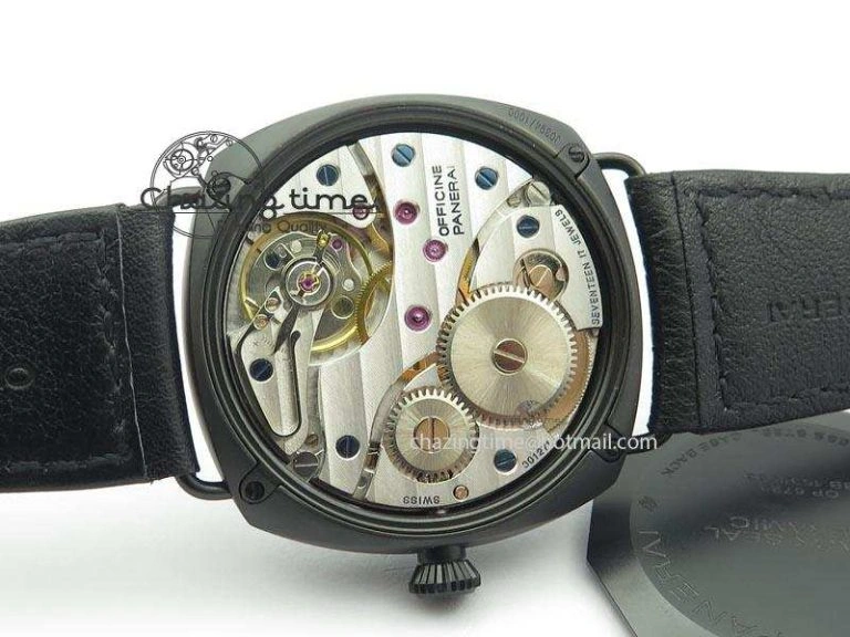 PAM 292J Real Ceramic ZF 1:1 Best Edition On Black Leather Strap A6497