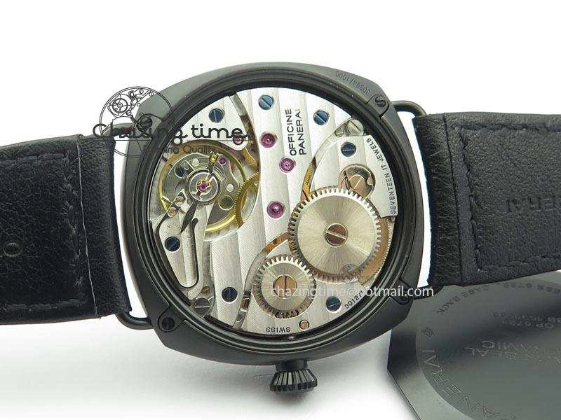 PAM 292J Real Ceramic ZF 1:1 Best Edition On Black Leather Strap A6497