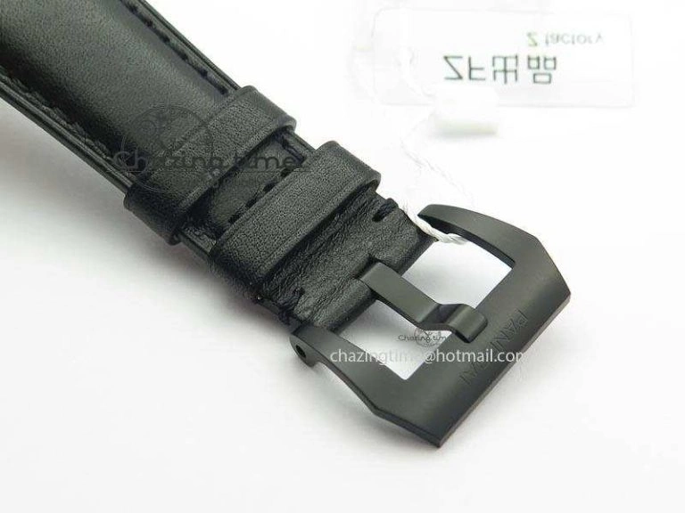 PAM 292J Real Ceramic ZF 1:1 Best Edition On Black Leather Strap A6497