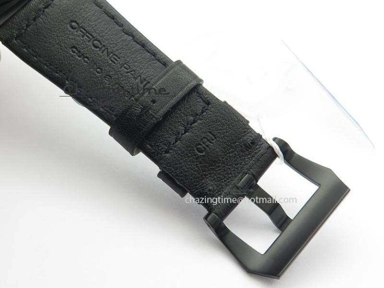 PAM 292J Real Ceramic ZF 1:1 Best Edition On Black Leather Strap A6497