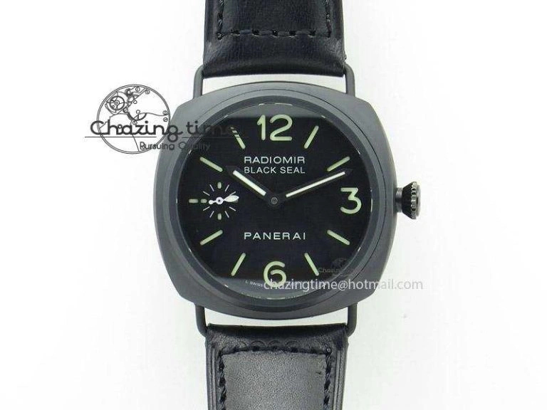 PAM 292M 1:1 H Maker Latest Version on Black Leather Strap
