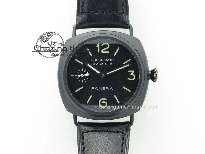 PAM 292M 1:1 H Maker Latest Version on Black Leather Strap