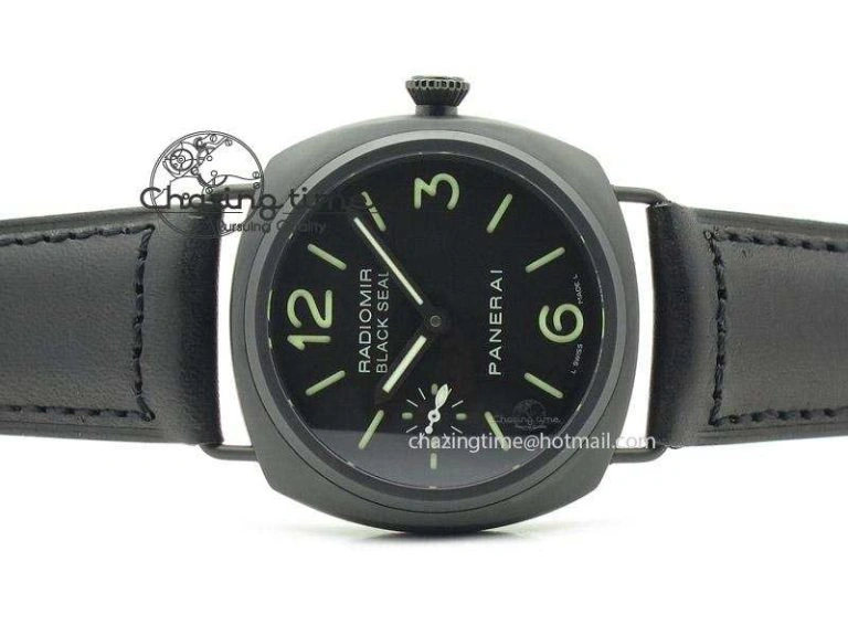 PAM 292M 1:1 H Maker Latest Version on Black Leather Strap