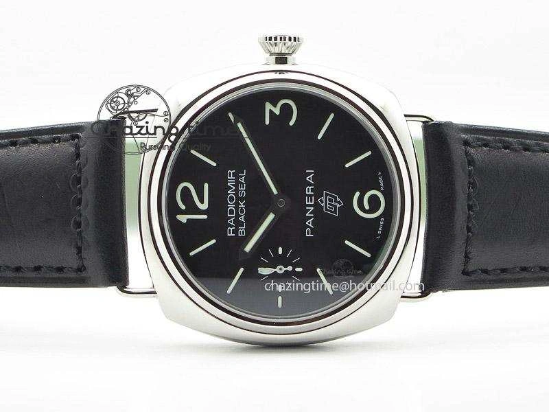 PAM 380 SS Black Dial on Black Leather Strap A6497 H-Maker
