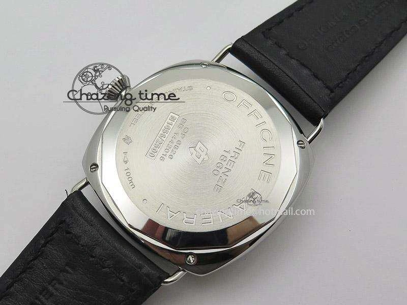 PAM 380 SS Black Dial on Black Leather Strap A6497 H-Maker