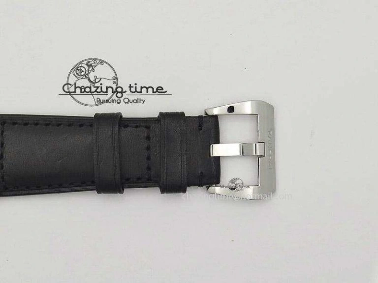 PAM 380 SS Black Dial on Black Leather Strap A6497 H-Maker