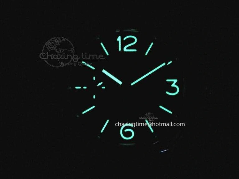 PAM 380 SS Black Dial on Black Leather Strap A6497 H-Maker