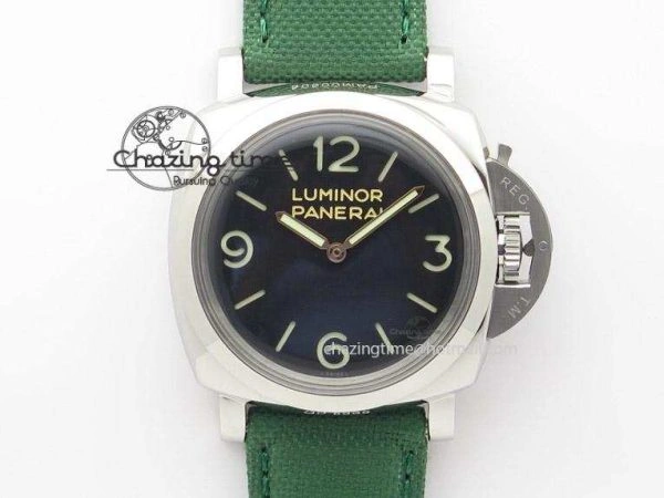 PAM 606 Q “Hong Kong” ZF Best Edition Black Dial On Green Nylon Strap P.3000 Super Clone