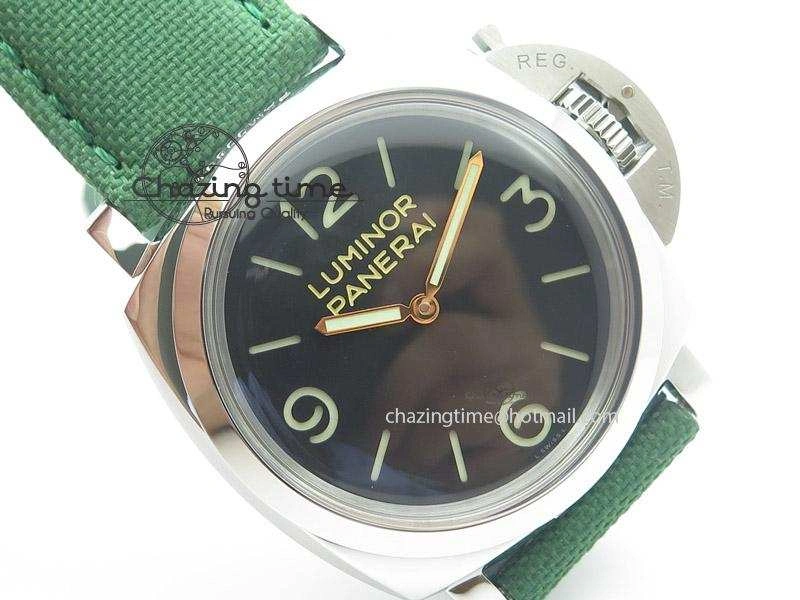 PAM 606 Q “Hong Kong” ZF Best Edition Black Dial On Green Nylon Strap P.3000 Super Clone