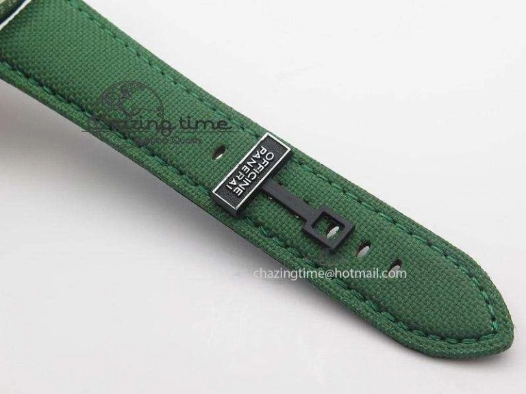 PAM 606 Q “Hong Kong” ZF Best Edition Black Dial On Green Nylon Strap P.3000 Super Clone