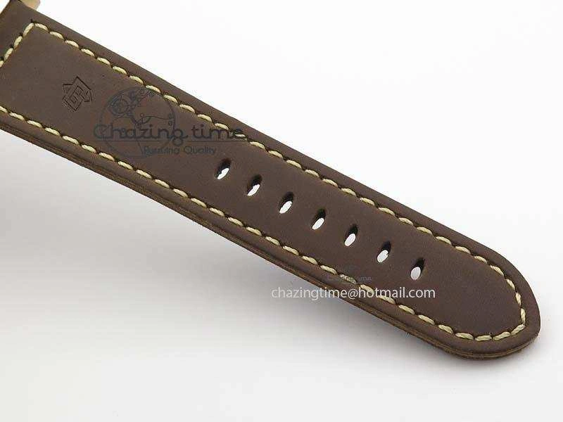 PAM 671 T Bronzo ZF Best Edition Blue Dial On Dark Brown Leather Strap P.9010