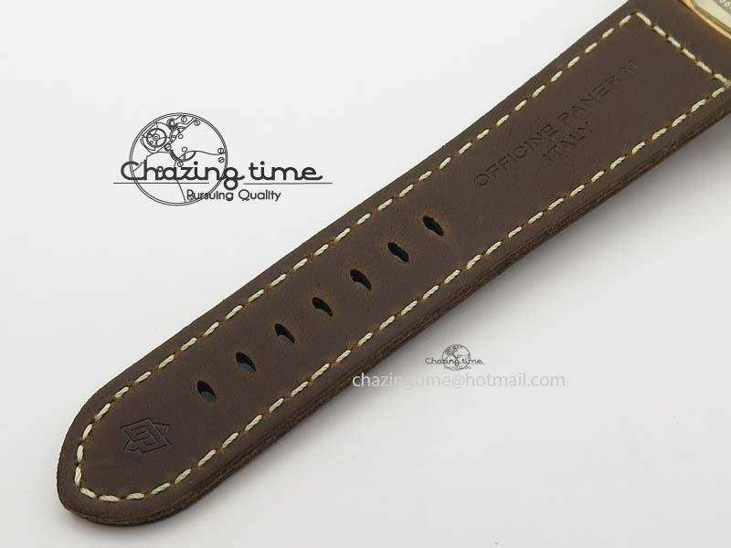 PAM 671 T Bronzo ZF Best Edition Blue Dial On Dark Brown Leather Strap P.9010