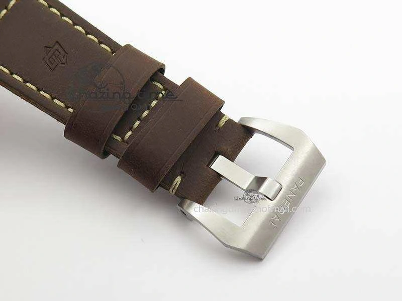 PAM 671 T Bronzo ZF Best Edition Blue Dial On Dark Brown Leather Strap P.9010