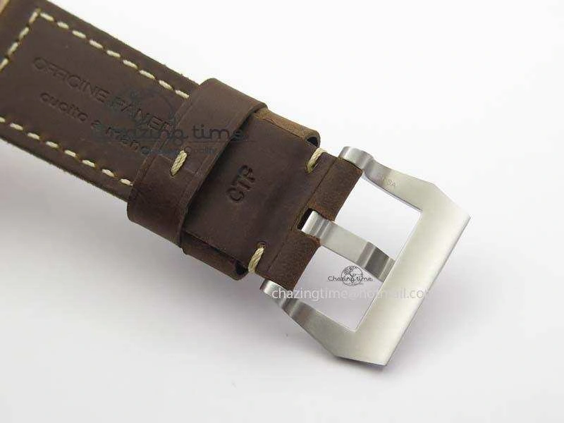 PAM 671 T Bronzo ZF Best Edition Blue Dial On Dark Brown Leather Strap P.9010