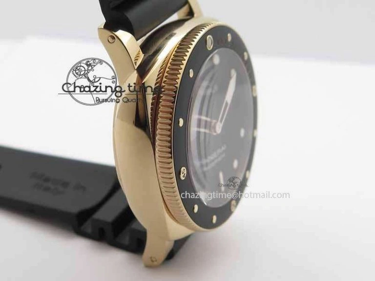 PAM 684 Luminor Submersible RG XF 1:1 Best Edition On Black Rubber Strap P.9010
