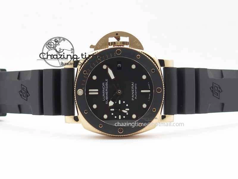 PAM 684 Luminor Submersible RG XF 1:1 Best Edition On Black Rubber Strap P.9010