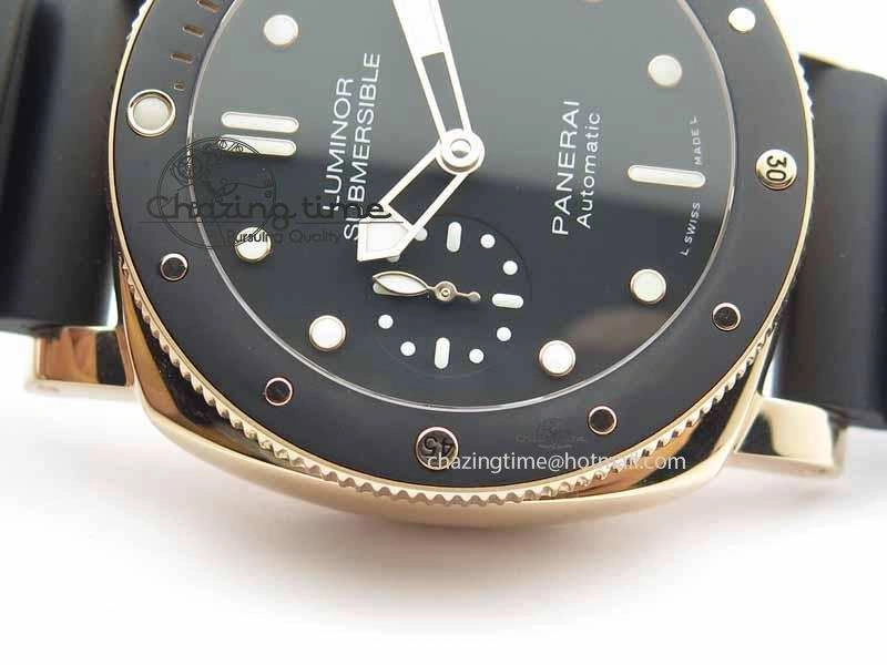 PAM 684 Luminor Submersible RG XF 1:1 Best Edition On Black Rubber Strap P.9010