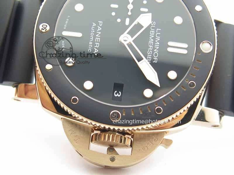 PAM 684 Luminor Submersible RG XF 1:1 Best Edition On Black Rubber Strap P.9010