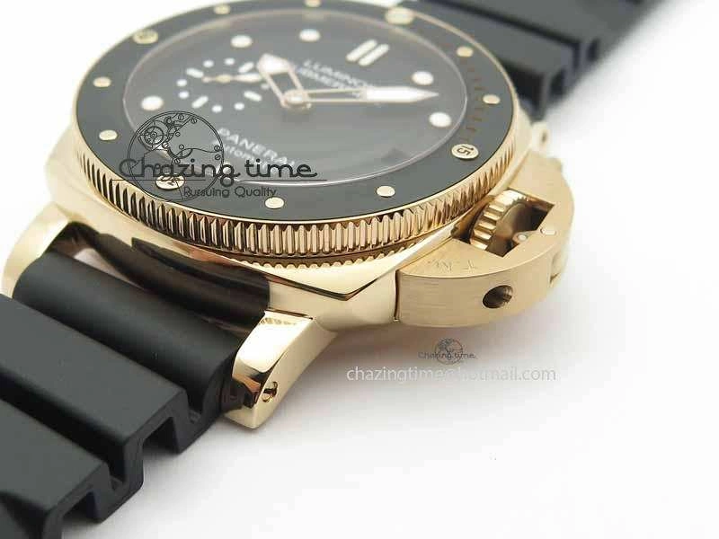 PAM 684 Luminor Submersible RG XF 1:1 Best Edition On Black Rubber Strap P.9010
