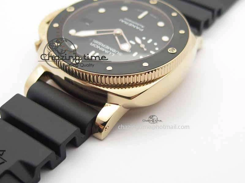 PAM 684 Luminor Submersible RG XF 1:1 Best Edition On Black Rubber Strap P.9010