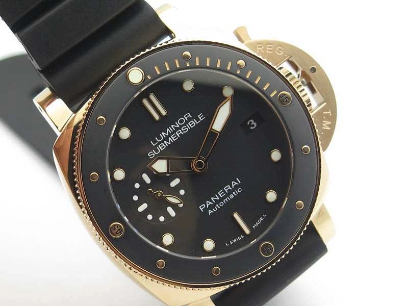 PAM 684 Luminor Submersible RG ZF 1:1 Best Edition On Black Rubber Strap P.9010