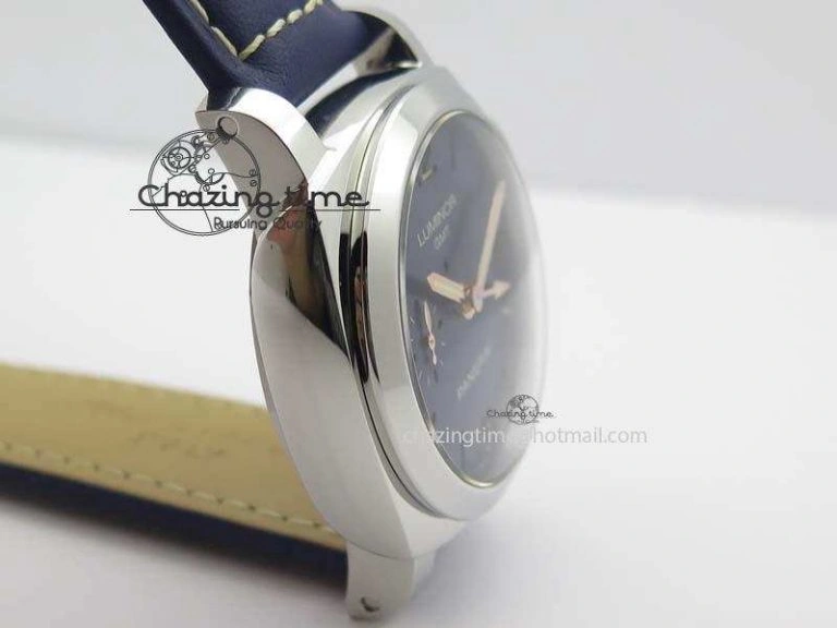 PAM 688 SS V6F Best Edition Blue Dial On Blue Leather Strap P9001
