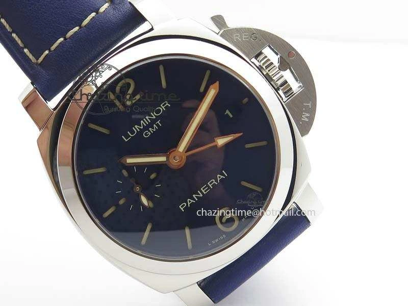 PAM 688 SS V6F Best Edition Blue Dial On Blue Leather Strap P9001