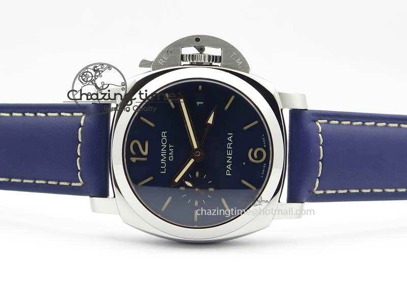 PAM 688 SS V6F Best Edition Blue Dial On Blue Leather Strap P9001