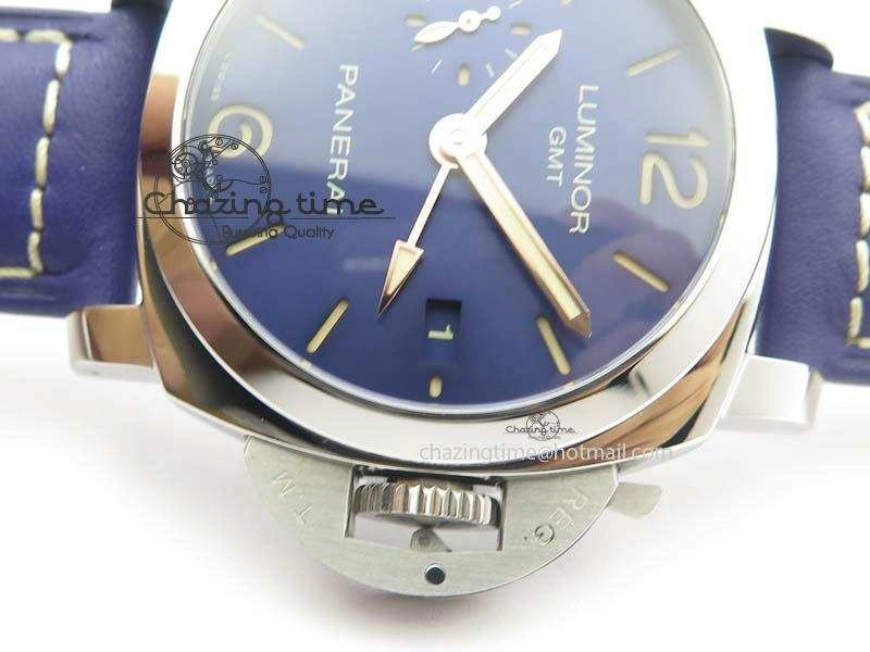 PAM 688 SS V6F Best Edition Blue Dial On Blue Leather Strap P9001