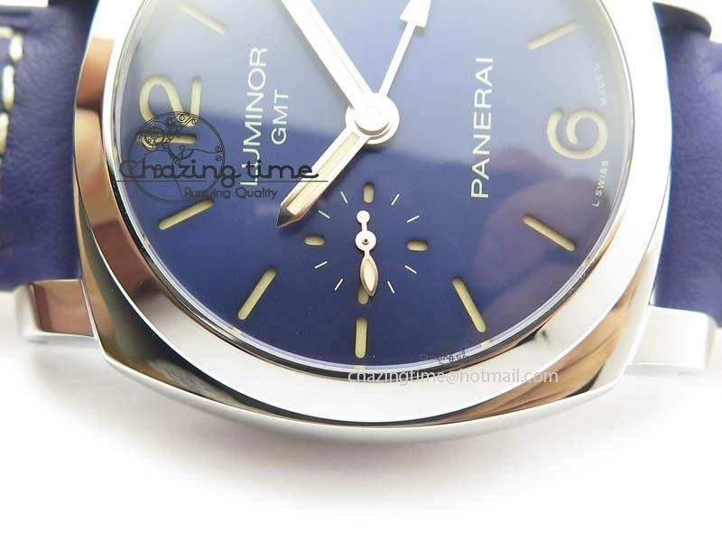 PAM 688 SS V6F Best Edition Blue Dial On Blue Leather Strap P9001