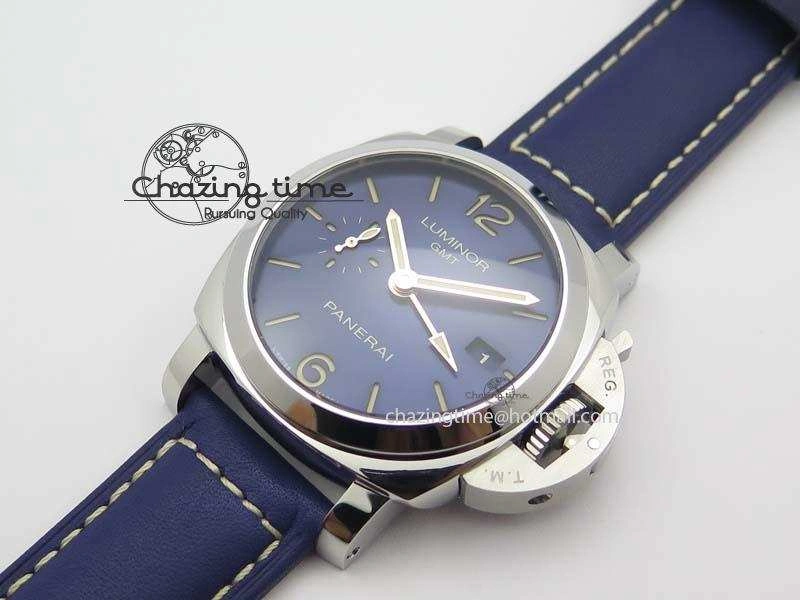 PAM 688 SS V6F Best Edition Blue Dial On Blue Leather Strap P9001