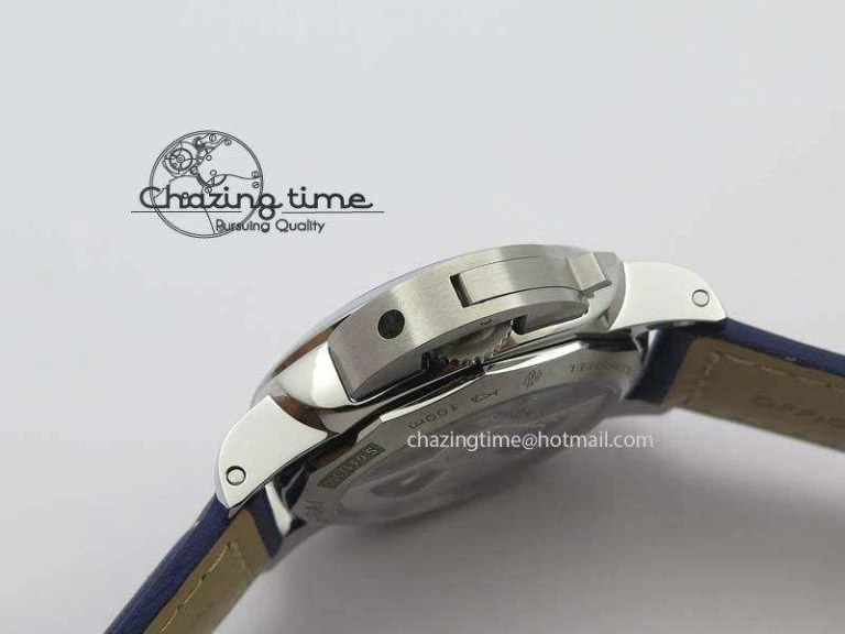 PAM 688 SS V6F Best Edition Blue Dial On Blue Leather Strap P9001