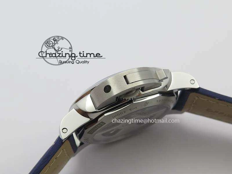 PAM 688 SS V6F Best Edition Blue Dial On Blue Leather Strap P9001