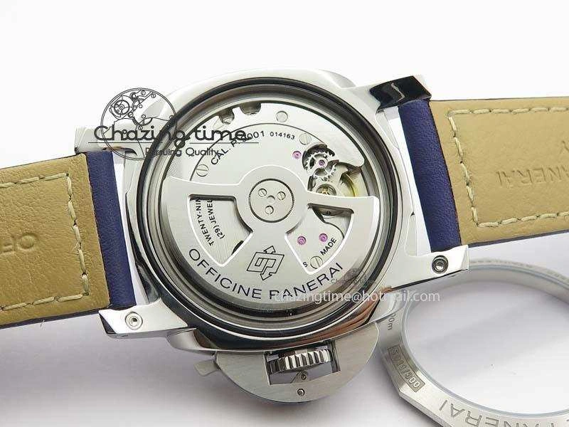 PAM 688 SS V6F Best Edition Blue Dial On Blue Leather Strap P9001
