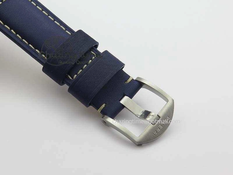 PAM 688 SS V6F Best Edition Blue Dial On Blue Leather Strap P9001