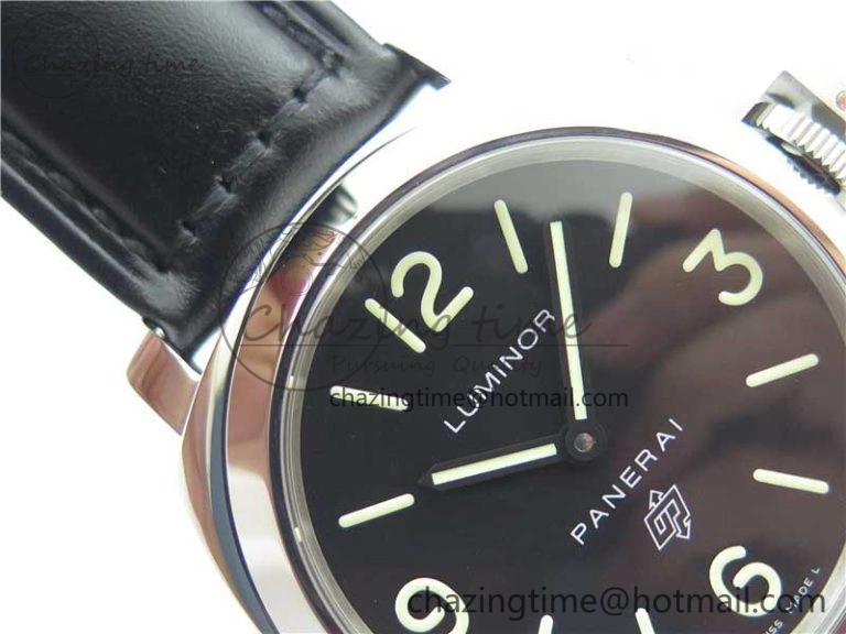 PAM000 Q HWF 1:1 Best Edition Black Dial On Black Leather Strap A6497