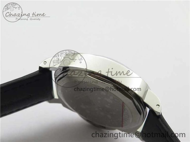 PAM000 Q VSF 1:1 Best Edition Black Dial On Black Leather Strap A6497( Free Rubber Strap )