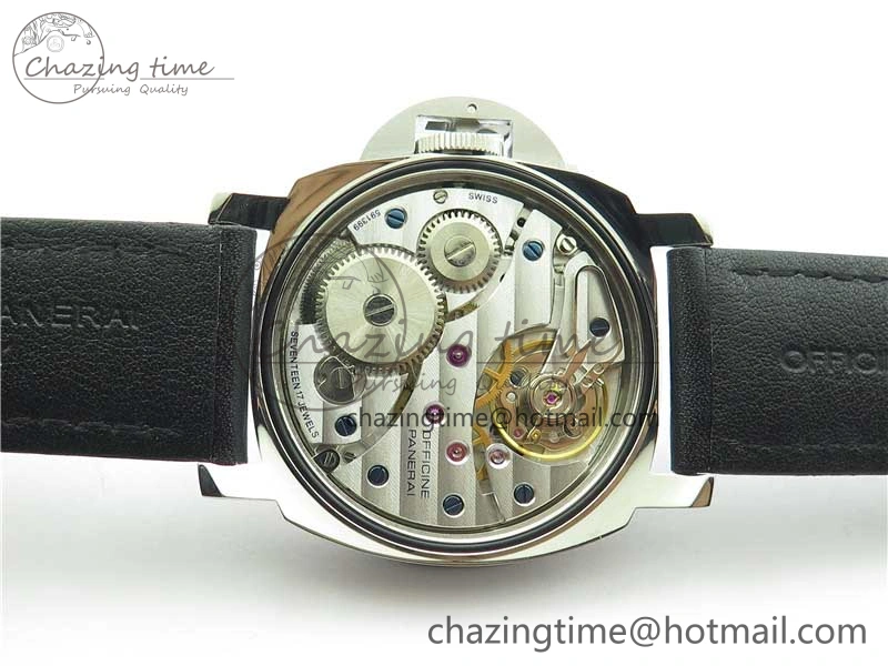 PAM000 Q VSF 1:1 Best Edition Black Dial On Black Leather Strap A6497( Free Rubber Strap )